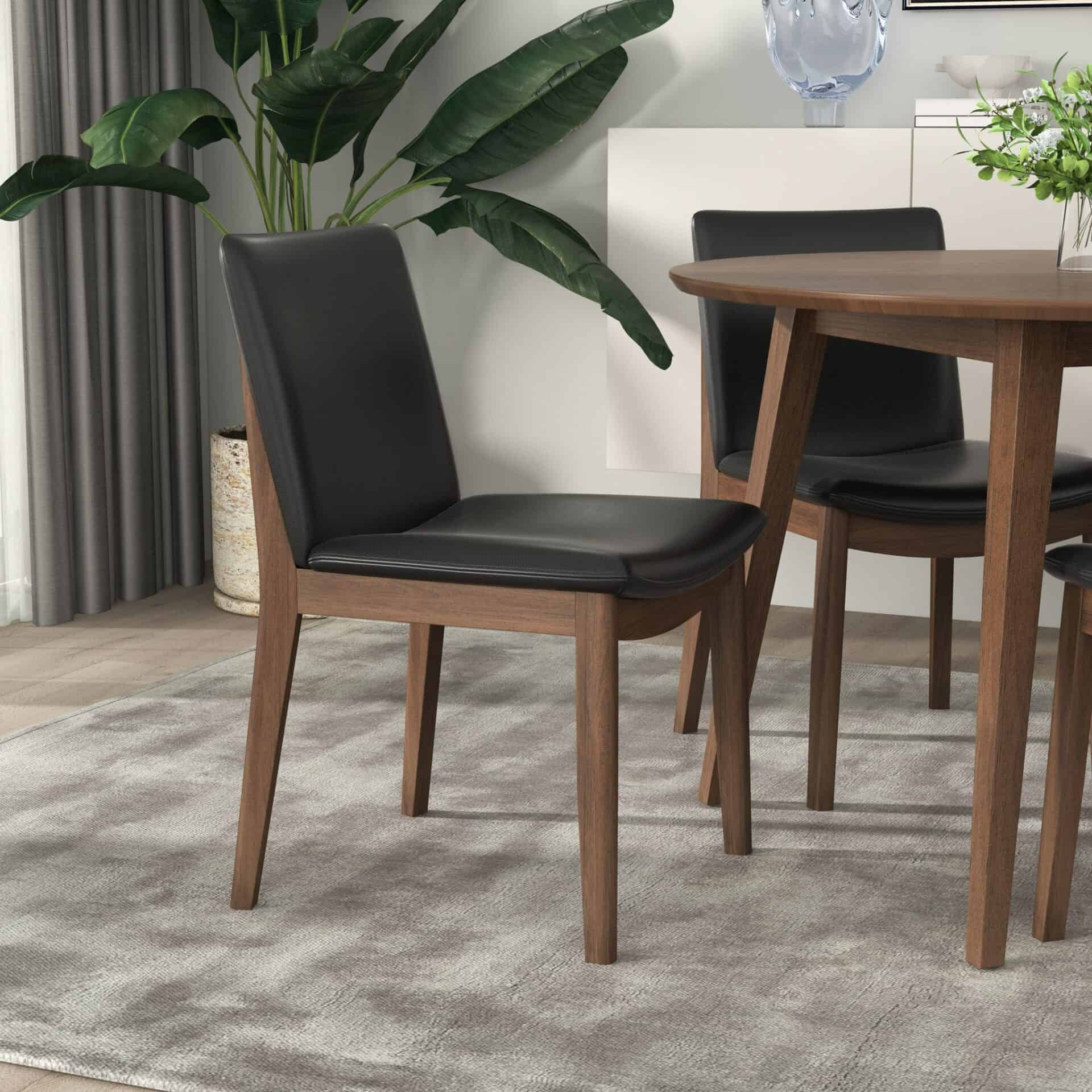 White Solid Wood Round Mid-Century Dining Table for Small Spaces 1 White Solid Wood Round Mid-Century Dining Table for Small Spaces