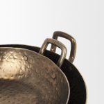 Pama Hammered Gold Metal Decorative Trays (Set of 2)