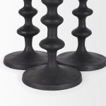 Paolo Matte Black Metal Candle Holder (Set of 3)