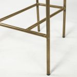 Parker 30" Seat Height Cream Fabric Seat Gold Metal Bar Stool