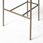 Parker Brown Faux Leather Seat Gold Metal Bar Stool