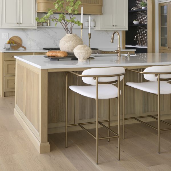 Parker Cream Fabric Seat Gold Metal Counter Stool 1