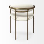 Parker I Cream Fabric Seat Gold Metal Frame Dining Chair