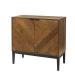 Paschall Walnut 2-Door Herringbone Accent Storage Cabinet 7 Paschall Walnut 2-Door Herringbone Accent Storage Cabinet