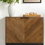 Paschall Walnut 2-Door Herringbone Accent Storage Cabinet 10 Paschall Walnut 2-Door Herringbone Accent Storage Cabinet