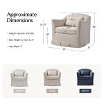 Patricia Linen Swivel Armchair with Removable Slipcover 10 Patricia Linen Swivel Armchair with Removable Slipcover