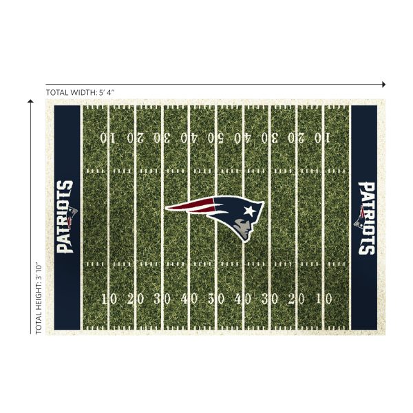 Patriots 4x6 Football Field Area Rug Homefield Collection
