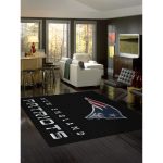 Patriots 8x11 Chrome Area Rug Officially Licensed NFL Rug