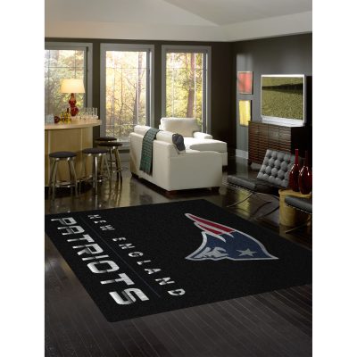 Patriots 8x11 Chrome Area Rug Officially Licensed NFL Rug