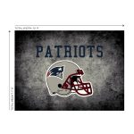 Patriots 8x11 Distressed Area Rug Officially Licensed NFL