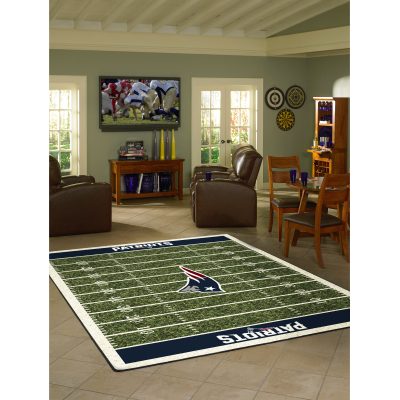 Patriots 8x11 Homefield Football Field Premium Nylon Area Rug
