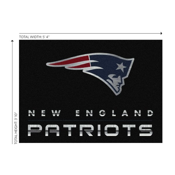Patriots Chrome 4x6 Area Rug Officially Licensed NFL 2