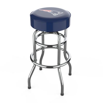 Patriots Chrome Logo American Crafted Bar Stool