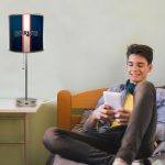 Patriots Chrome USB Charging Lamp with Changeable Shade Insert