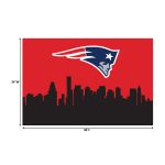 Patriots Cityscape 2x3 Washable Area Rug NFL Licensed