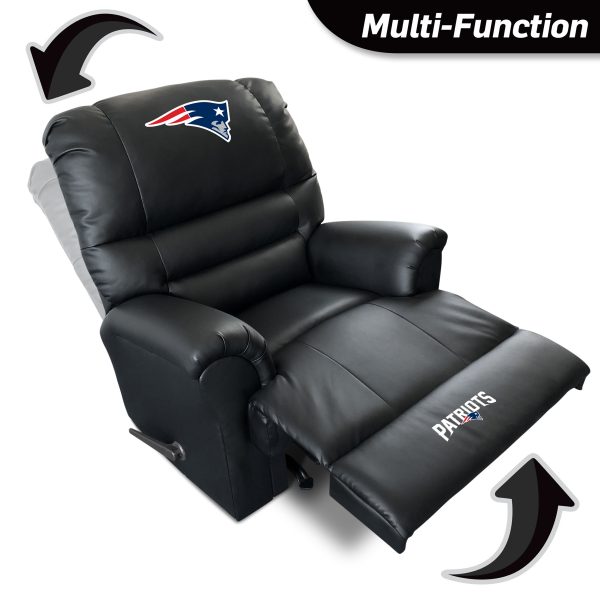 Patriots Faux Leather Embroidered Rocker Recliner 2