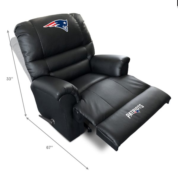 Patriots Faux Leather Embroidered Rocker Recliner