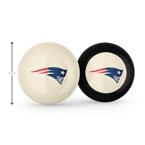 Patriots Grade A Polyester Logo Cue and 8 Ball 2