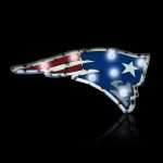 Patriots Lighted Recycled Metal Logo Sign NFL Officially Licensed