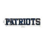 Patriots Lighted Recycled Metal Wordmark Logo Sign NFL Licensed