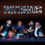 Patriots Lighted Recycled Metal Wordmark Logo Sign NFL Licensed