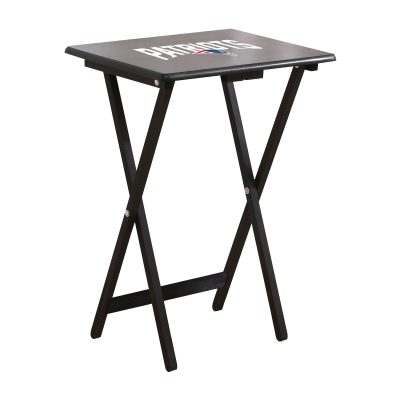 Patriots NFL Hardwood TV Tray Set with Stand
