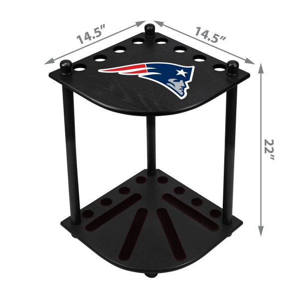 Patriots Solid Wood Corner Cue Rack 1