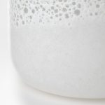 Pearl Short White Gold Rim Glass Vase