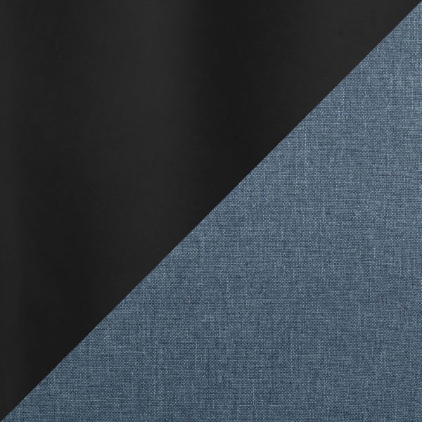 Pebble Black Steel Blue Fabric Contemporary Chairs Set of 2 10
