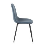 Pebble Black Steel Blue Fabric Contemporary Chairs (Set of 2) 16 Pebble Black Steel Blue Fabric Contemporary Chairs (Set of 2)