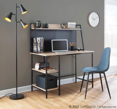 Pebble Black Steel Blue Fabric Contemporary Chairs (Set of 2)