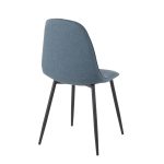 Pebble Black Steel Blue Fabric Contemporary Chairs (Set of 2) 17 Pebble Black Steel Blue Fabric Contemporary Chairs (Set of 2)