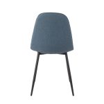 Pebble Black Steel Blue Fabric Contemporary Chairs (Set of 2) 18 Pebble Black Steel Blue Fabric Contemporary Chairs (Set of 2)