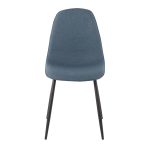 Pebble Black Steel Blue Fabric Contemporary Chairs (Set of 2) 19 Pebble Black Steel Blue Fabric Contemporary Chairs (Set of 2)