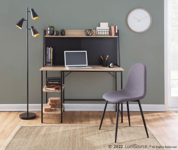 Pebble Black Steel Charcoal Contemporary Chair Set Set of 2 3