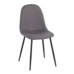 Pebble Black Steel Charcoal Contemporary Chair Set (Set of 2) 19 Pebble Black Steel Charcoal Contemporary Chair Set (Set of 2)