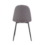 Pebble Black Steel Charcoal Contemporary Chair Set (Set of 2) 22 Pebble Black Steel Charcoal Contemporary Chair Set (Set of 2)