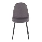 Pebble Black Steel Charcoal Contemporary Chair Set (Set of 2) 23 Pebble Black Steel Charcoal Contemporary Chair Set (Set of 2)