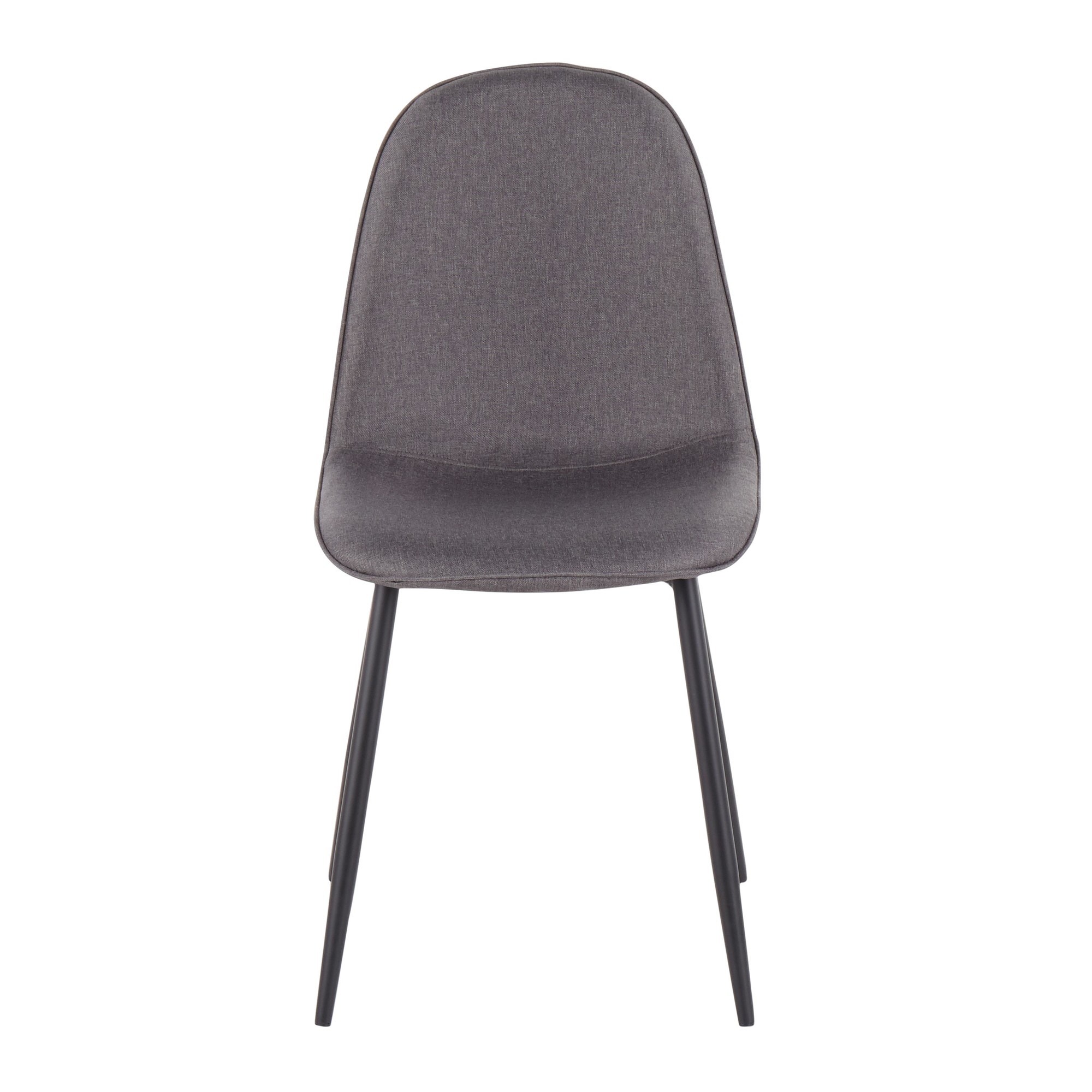 Pebble Black Steel Charcoal Contemporary Chair Set (Set of 2) 10 Pebble Black Steel Charcoal Contemporary Chair Set (Set of 2) - Image 10