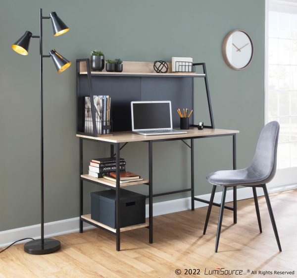 Pebble Black Steel Grey Velvet Contemporary Chairs Set of 2