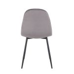 Pebble Black Steel Grey Velvet Contemporary Chairs (Set of 2) 18 Pebble Black Steel Grey Velvet Contemporary Chairs (Set of 2)