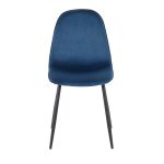 Pebble Black Steel and Blue Velvet Contemporary Chairs (Set of 2) 15 Pebble Black Steel and Blue Velvet Contemporary Chairs (Set of 2)