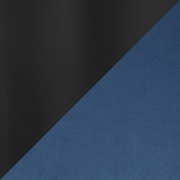 Pebble Black Steel and Blue Velvet Contemporary Chairs Set of 2 8