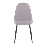 Pebble Black Steel and Light Grey Contemporary Chairs (Set of 2) 23 Pebble Black Steel and Light Grey Contemporary Chairs (Set of 2)