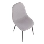 Pebble Black Steel and Light Grey Contemporary Chairs (Set of 2) 24 Pebble Black Steel and Light Grey Contemporary Chairs (Set of 2)