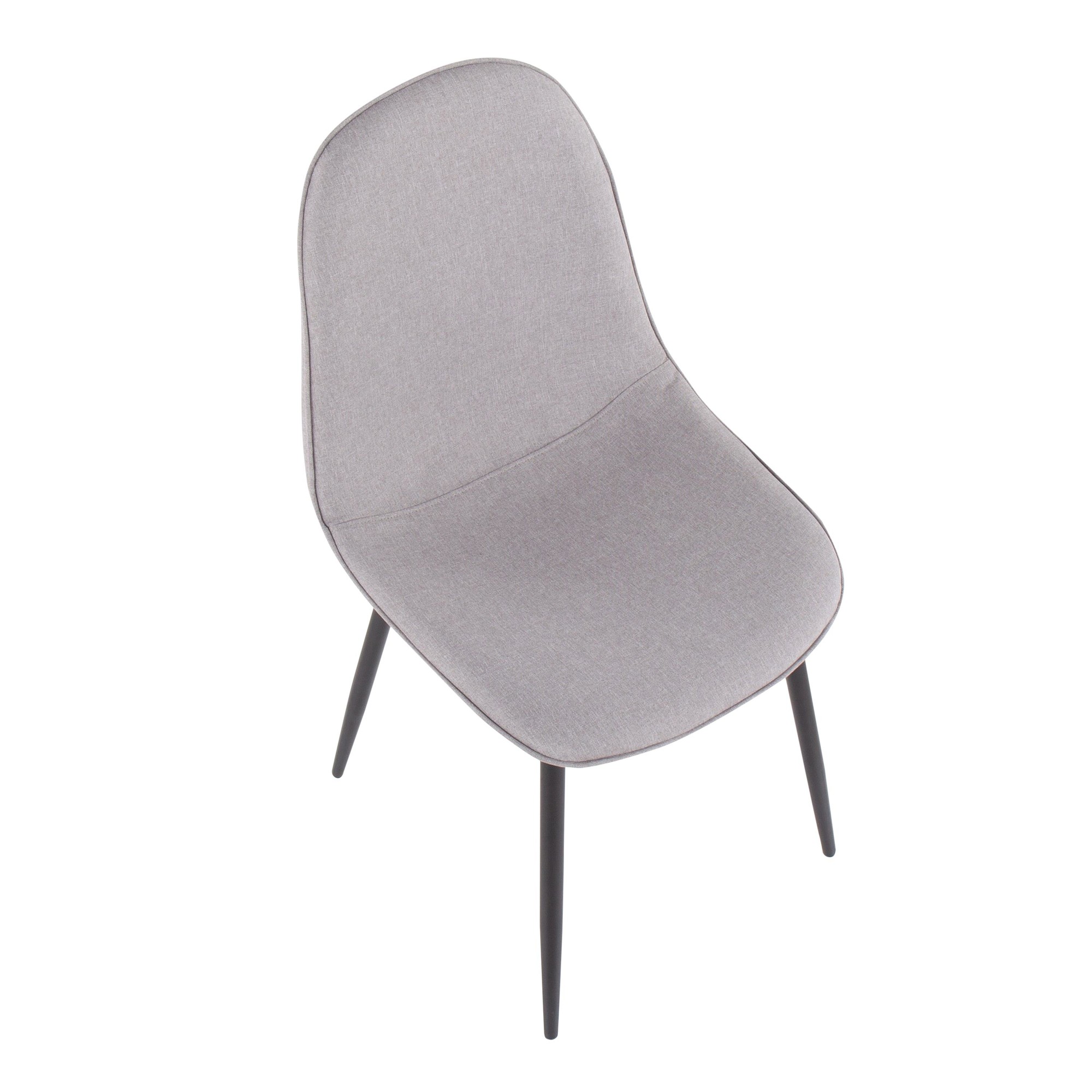 Pebble Black Steel and Light Grey Contemporary Chairs (Set of 2) 11 Pebble Black Steel and Light Grey Contemporary Chairs (Set of 2) - Image 11