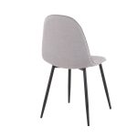 Pebble Black Steel and Light Grey Contemporary Chairs (Set of 2) 21 Pebble Black Steel and Light Grey Contemporary Chairs (Set of 2)