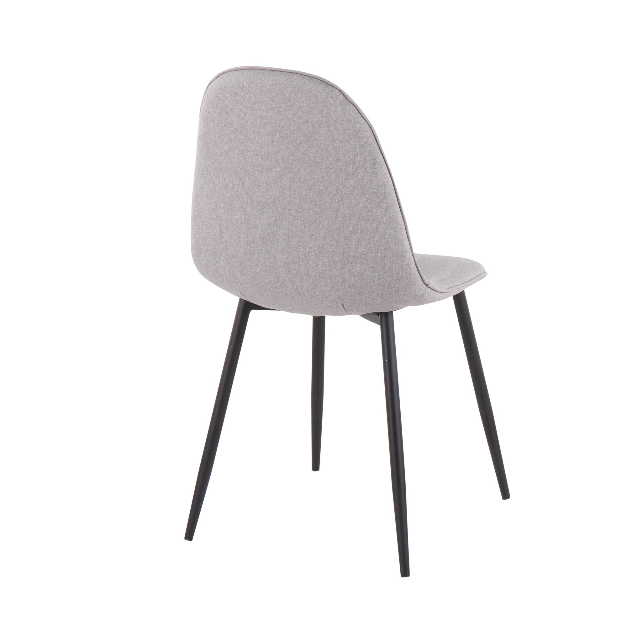Pebble Black Steel and Light Grey Contemporary Chairs (Set of 2) 8 Pebble Black Steel and Light Grey Contemporary Chairs (Set of 2) - Image 8