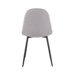 Pebble Black Steel and Light Grey Contemporary Chairs (Set of 2) 22 Pebble Black Steel and Light Grey Contemporary Chairs (Set of 2)