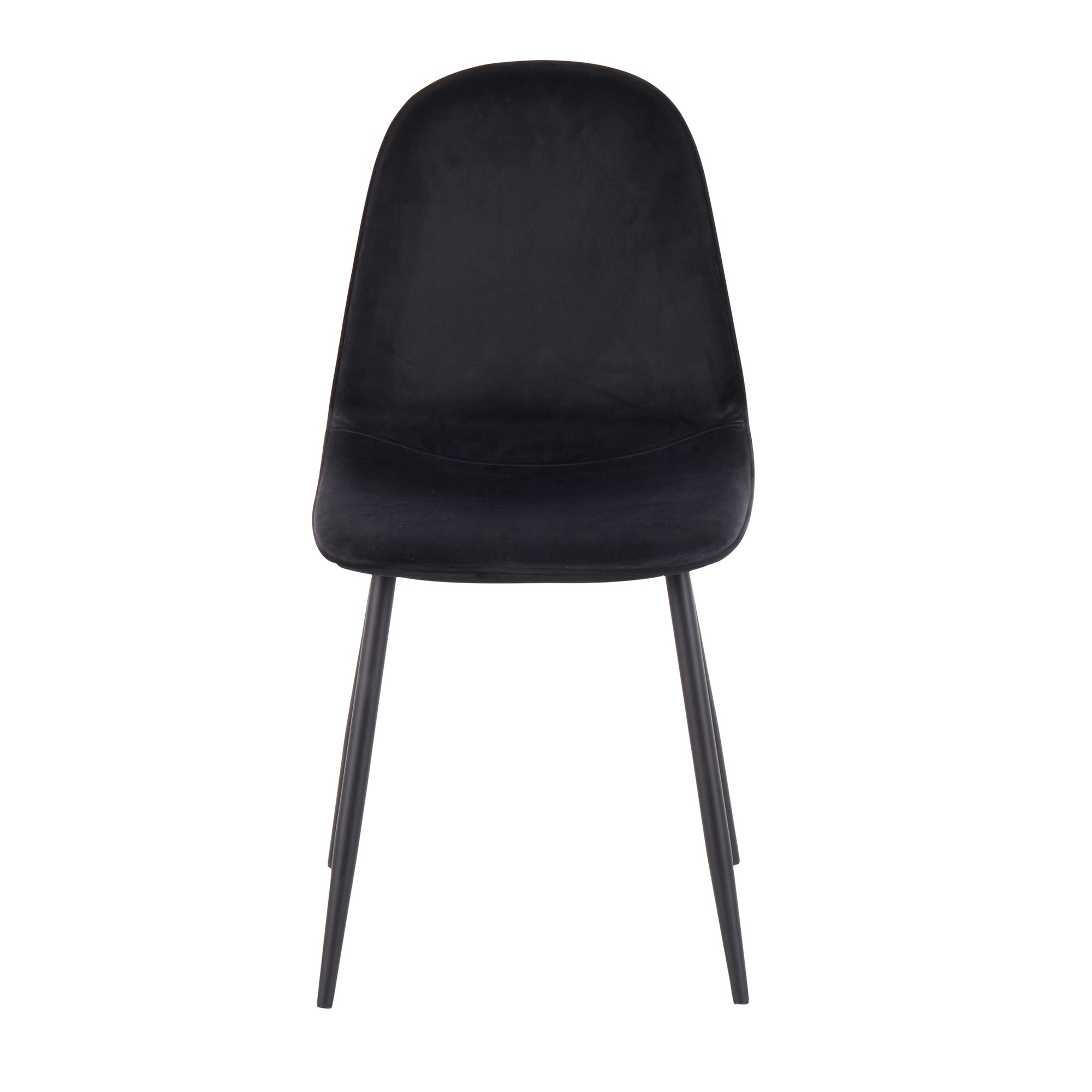 Pebble Black Velvet Contemporary Dining Chairs (Set of 2) 12 Pebble Black Velvet Contemporary Dining Chairs (Set of 2) - Image 12